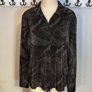 Chic Black and Tan Women's Blouse size EU44